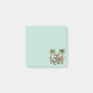 Post-it® Bouledogue Anglais en Haut Hawaïen
