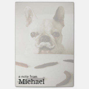 Post-it® Bouledogue français avec une moustache