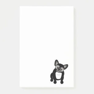 Post-it® Bouledogue français noir et blanc