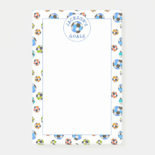 Post-it® Boules de soccer colorées Enfants Objectifs Notes