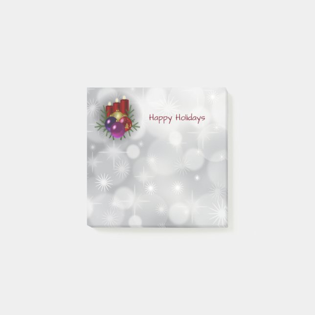 Post-it® Boules Et Bougies De Noël (Devant)