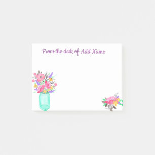 Post-it® Bouquet d'aquarelle dans un pot. (Ajoutez votre