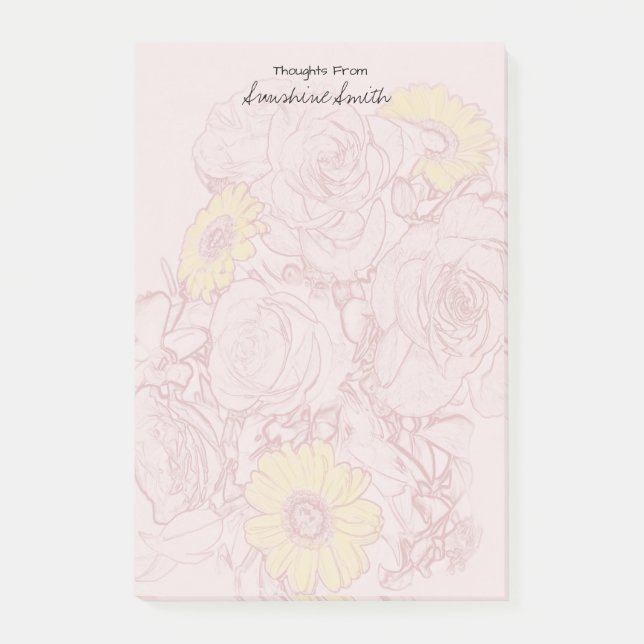 Post-it® Bouquet de Roses de marguerite sur mesure (Devant)