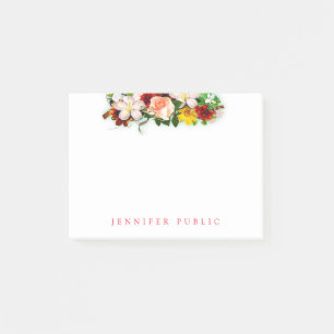 Post-it® Bouquet floral Modèle coloré aquarelle