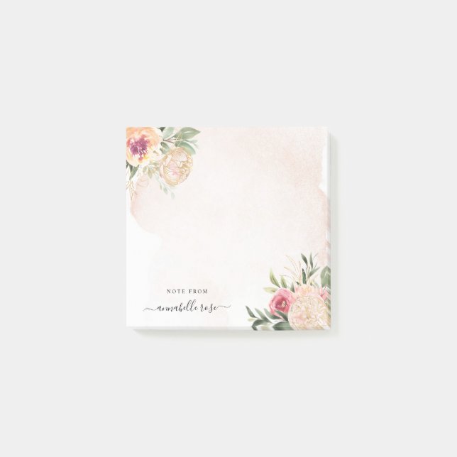 Post-it® Bourse de pivoine et d'or (Devant)