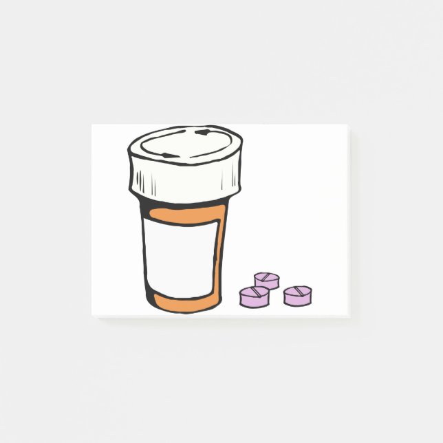 Post-it® Bouteille de pilule de prescription (Devant)