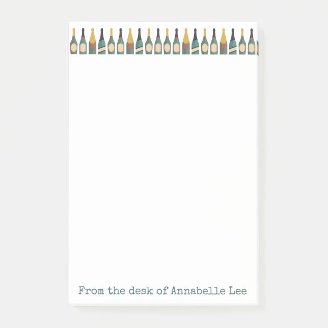 Post-it® Bouteilles de champagne de fête (Devant)