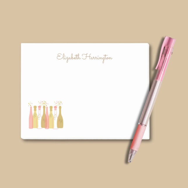 Post-it® Bouteilles de Champagne Rétro Glamour Rétro Style  (Say "Cheers!" with every note you write on these champagne notes. Your name goes in chic script.)