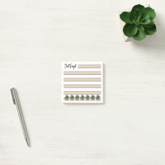 Post-it® Bouton d'Or Jaune | Ligné | Succulentes en Pot -
