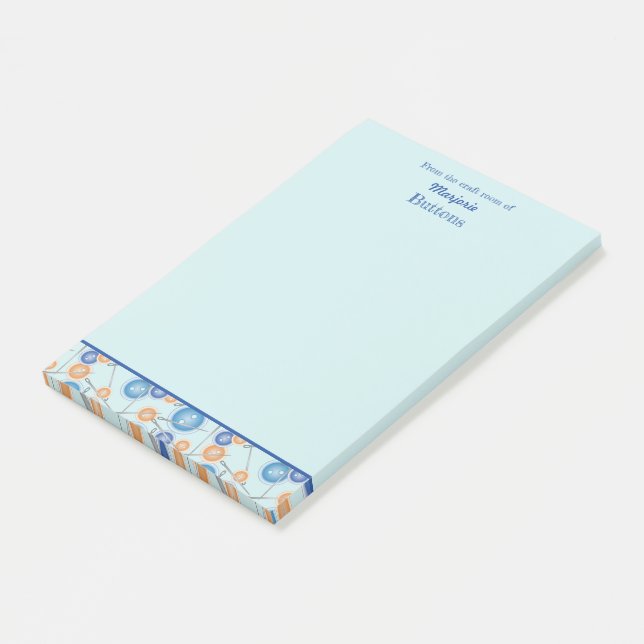 Post-it® Boutons et aiguilles à coudre Personnalisées (Incliné)