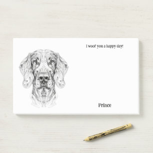 Post-it® Bracco Italiano Art Abstrait Nom du chien