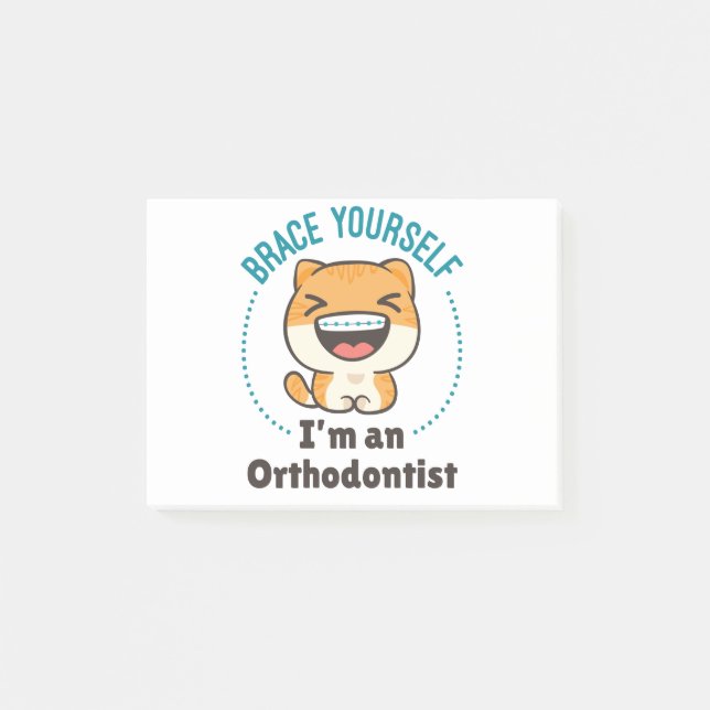 Post-it® Brace-toi, je suis un animal orthodontiste (Devant)