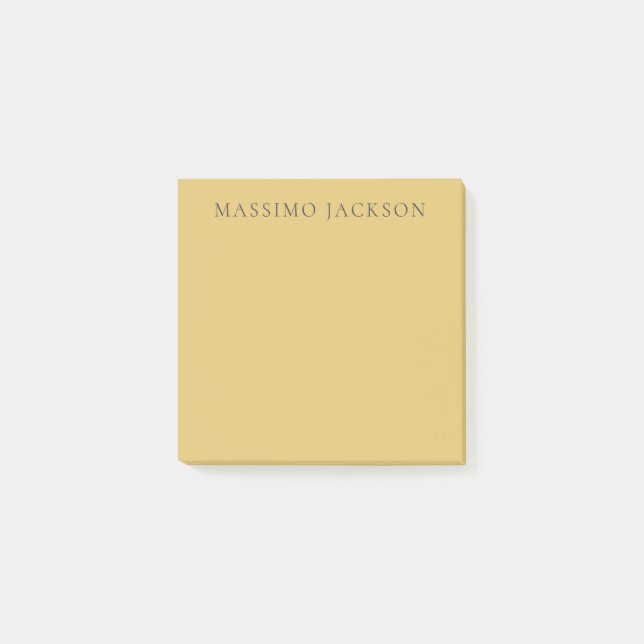 Post-it® Brass Yellow Minimalist Plain Modern Aesthetic (Devant)