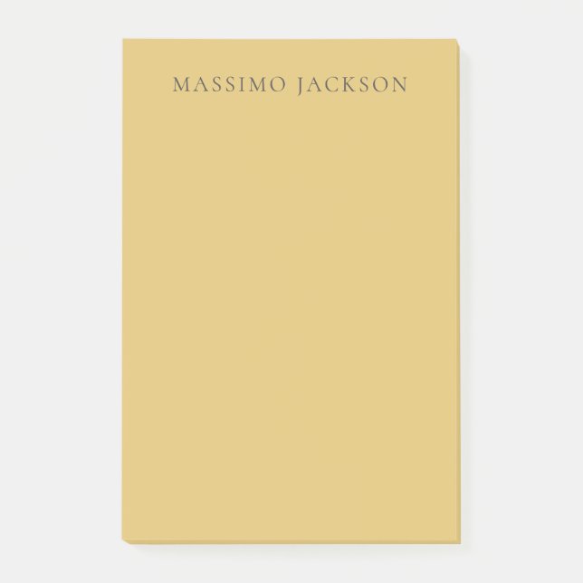 Post-it® Brass Yellow Minimalist Plain Modern Aesthetic (Devant)