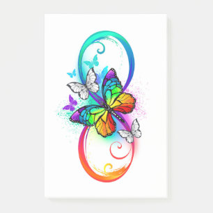 Post-it® Bright infinity with rainbow butterfly