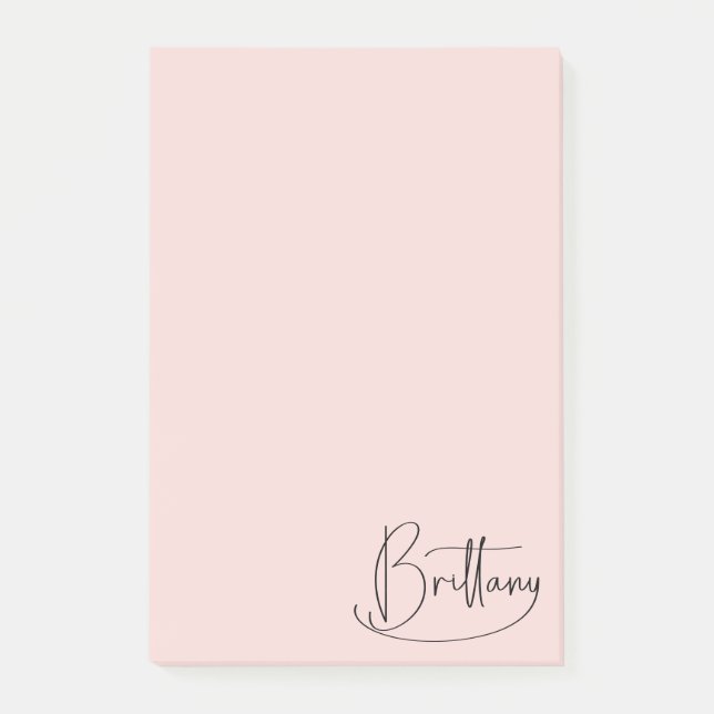 Post-it® Brittany Signature manuscrite Décor Y Blush (Devant)
