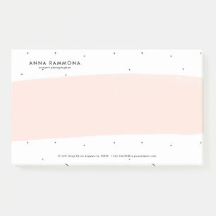 Post-it® Brochures minimalistes rose et blanc doux