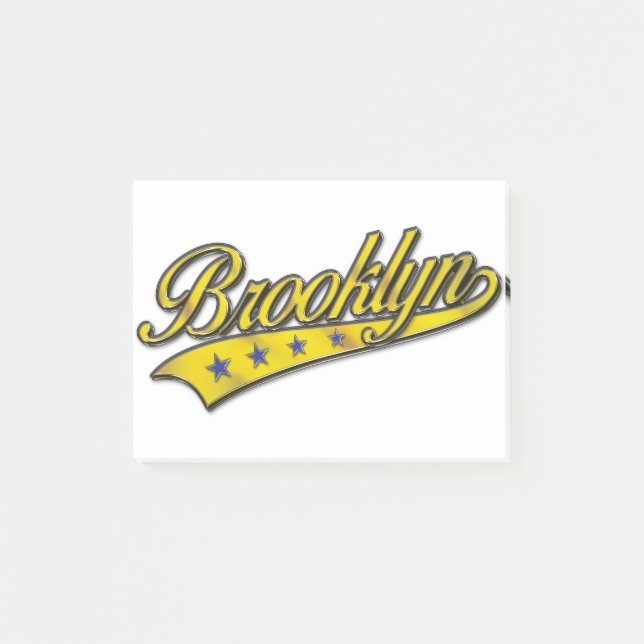 Post-it® Brooklyn Logo Gold Embossé (Devant)