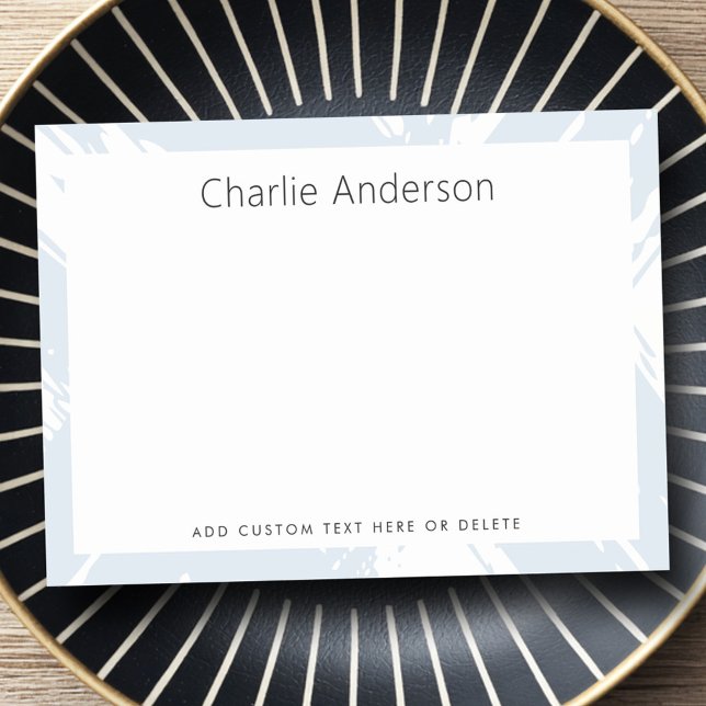 Post-it® Brosses bleu pâle et légère (Minimal light dusty blue bushstrokes product label post-it notes)