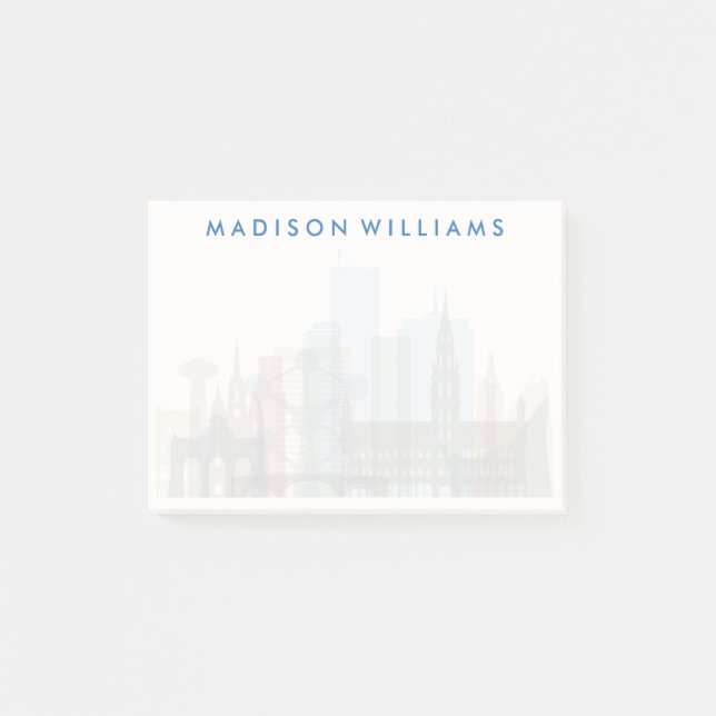 Post-it® Bruxelles, Belgique| Ville Skyline (Devant)