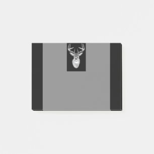 Post-it® Buck on Bold Black White Tail Deer
