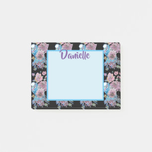 Post-it® Budgie Watercolor Art Womans Nom Post Notes