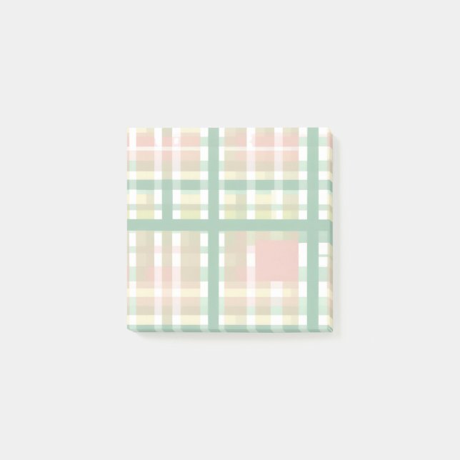 Post-it® Buffalo Plaid Pastel Rustique Cottagecore Ressort (Devant)