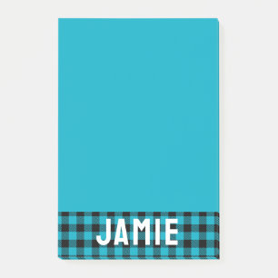 Post-it® Buffle bleu tropical Vérifier le nom blanc