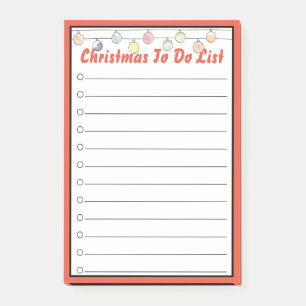 Post-it® Bulbes De Noël À Faire Liste Ornements De Vacances
