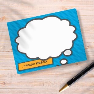Post-it® Bulle de pensée de l'art pop de la bande dessinée
