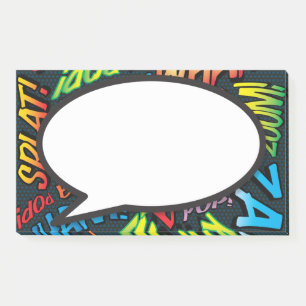 Post-it® Bulle de Texte Drôle Livre de Bande Dessinée Color