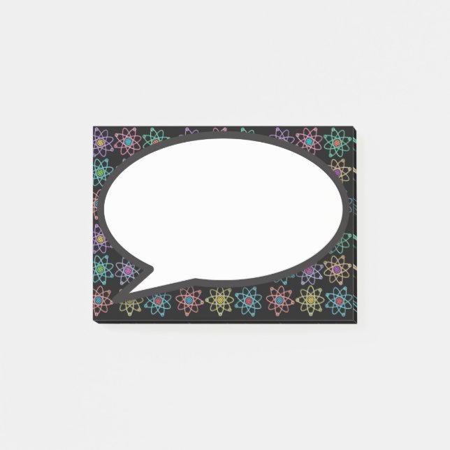 Post-it® Bulle de texte Structure Atomique Science (Devant)