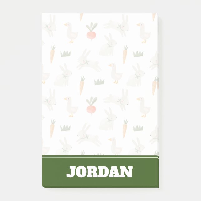 Post-it® Bunnies & Canards sur le Motif de ferme (Devant)