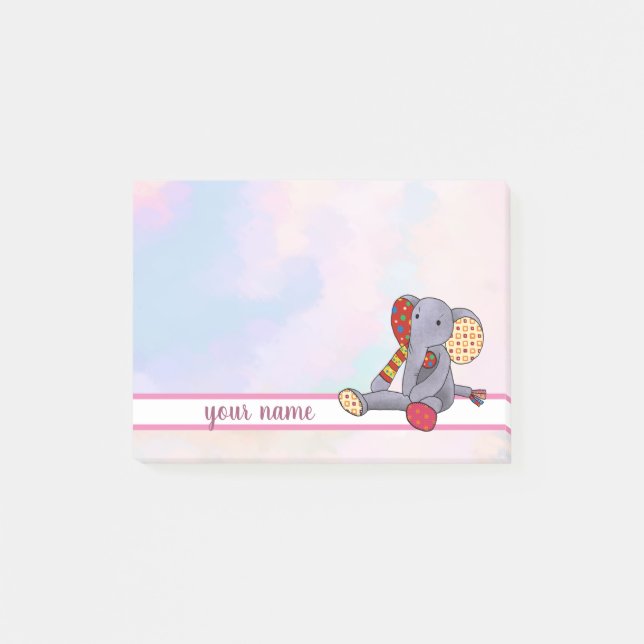 Post-it® bunter Elefant Post-it (Devant)
