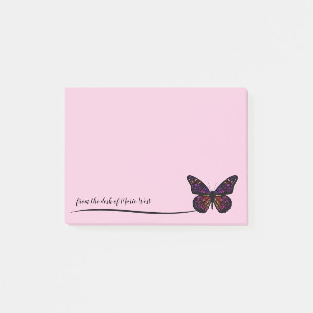 Post-it® Bureau d'affaires des papillons Nature tendance  (Devant)