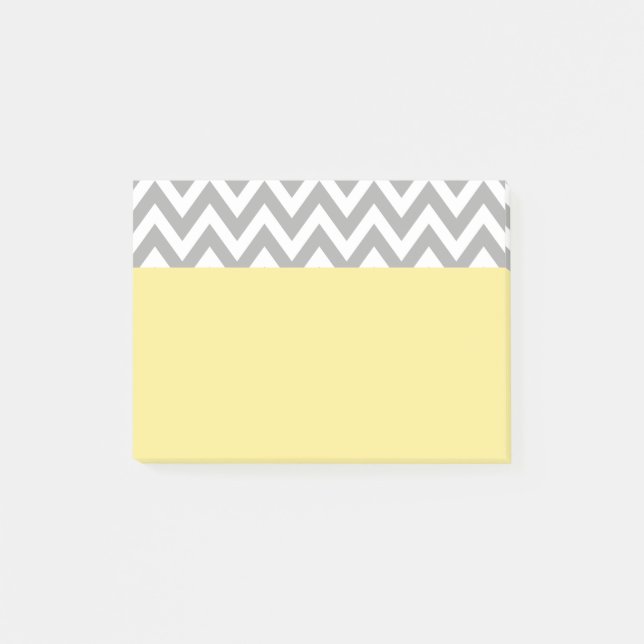 Post-it® Bureau de l'école de gris jaune Notes cadeaux (Devant)