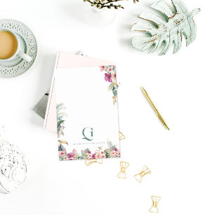 Post-it® Bureau Personnalisé Tropical Monogram Floral