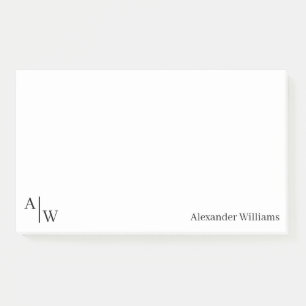 Post-it® Bureau professionnel initial de 2 monogrammes élég