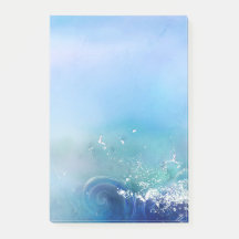 Bureau - Vagues de mer aquarelle