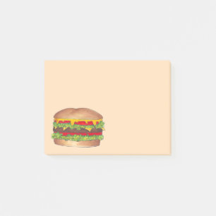 Post-it® Burger au fromage Hamburger Cheeseburger Restaurat