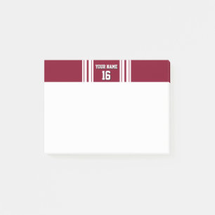 Post-it® Burgundy White Team Jersey Custom