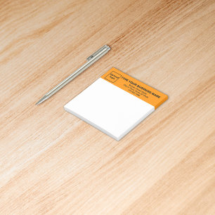 Post-it® Business Orange Titre Carré blanc poster sa note