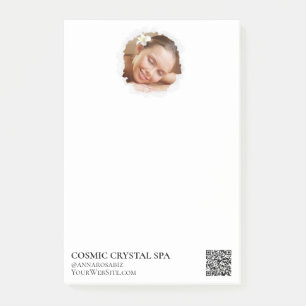 Post-it® *~* Business QR Simple Minimal Photo Logo AP8