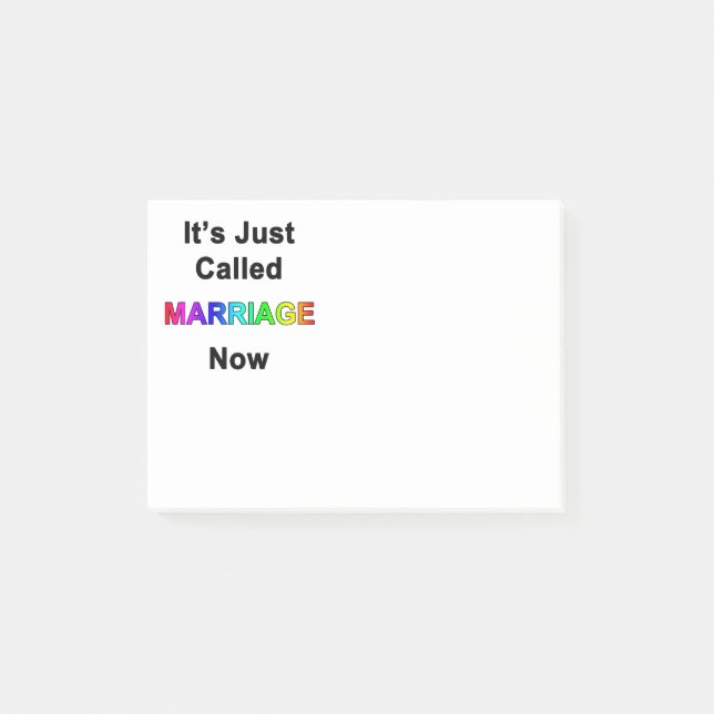 Post-it® Ça s'appelle juste Mariage maintenant (Devant)