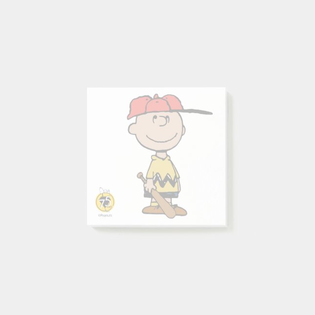 Post-it® cacahuètes | Charlie Brown Baseball Smile (Devant)