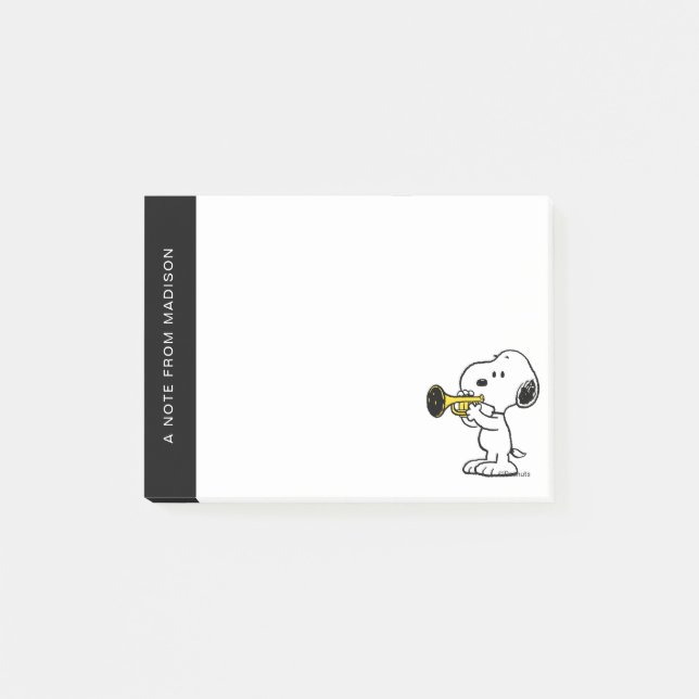 Post-it® cacahuètes | Joueur de trompette Snoopy (Devant)