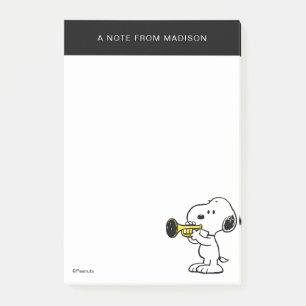 Post-it® cacahuètes   Joueur de trompette Snoopy