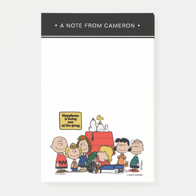 Post-it® cacahuètes | Le bonheur est d'être l'un des gangs (Devant)