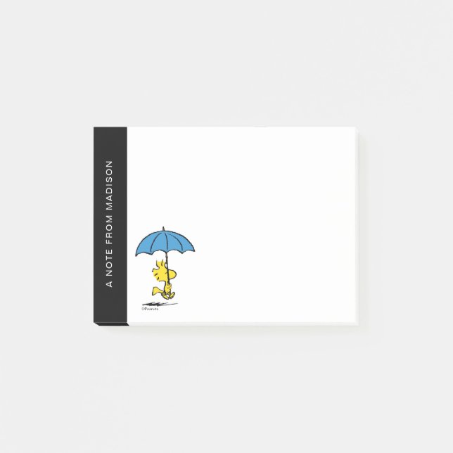 Post-it® cacahuètes | Parapluie bleu Woodstock (Devant)