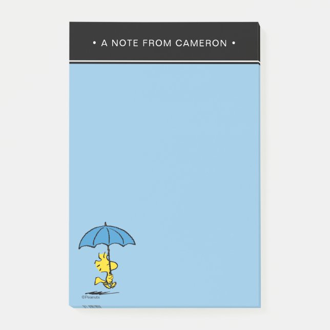 Post-it® cacahuètes | Parapluie bleu Woodstock (Devant)